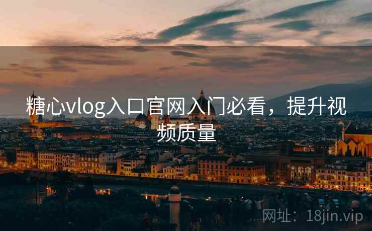 糖心vlog入口官网入门必看，提升视频质量